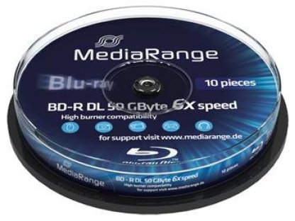 MEDIARANGE BD-R BLU-RAY 50GB 6x DoubleLayer spindl 10pck/bal (MR507)