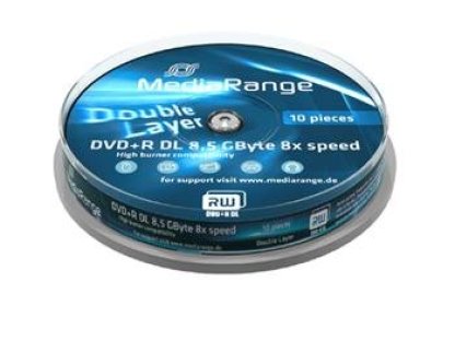 MEDIARANGE DVD+R 8,5GB 8x Dual Layer spindl 10ks (MR466)
