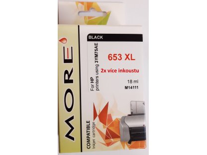MORE ARMOR ink kompatibilní s HP 3YM75AE (653 XXL)kapacita 720str.černá (M14111)