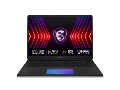 MSI Titan 18 HX A14VIG - 18" 3840x2400 UHD+, i9-14900HX, 128GB RAM, 4TB SSD, GeForce RTX 4090, W11 Pro, černý (9S7-182221-071)
