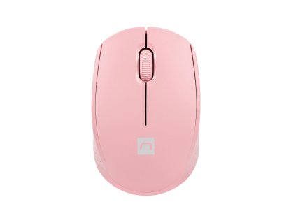 Myš Natec STORK - Kancelářská/Optická/1 600 DPI/Bezdrátová USB/Růžová (NMY-2002)