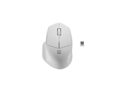 Natec optická myš SISKIN 2 - Kancelářská/Optická/Pro praváky/1 600 DPI/USB+BT/Bílá (NMY-1972)
