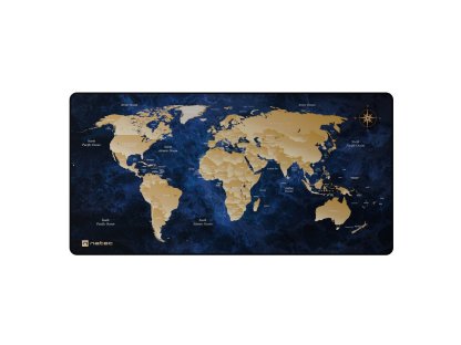 Natec WORLD maxi podložka pod myš , 80x40cm, modrá (NPO-2243)