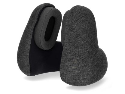 NEDIS bezdrátová sluchátka + mikrofon - Over-Ear, BT, cestovní polštář, výdrž 11 hod, hlasového ovládání, USB-C, antracit (TRBT2400BK)