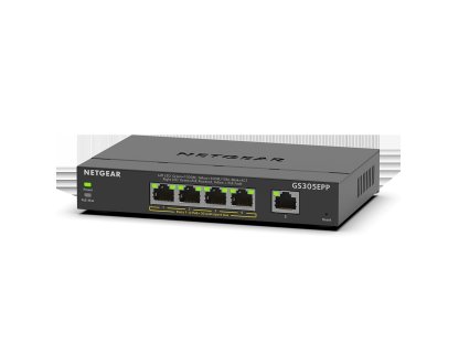NETGEAR 5PT GE PLUS SWCH W/ HI-PWR POE+ (GS305EPP-100PES)