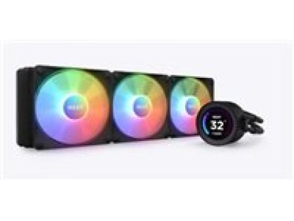 NZXT vodní chladic Kraken 360 ELITE RGB / 3x120mm RGB fan / 4-pin PWM / LCD disp.  (RL-KR36E-B1)