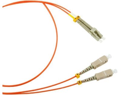 OEM kabel optický patch duplex 09/125 SM LC-SC 1m