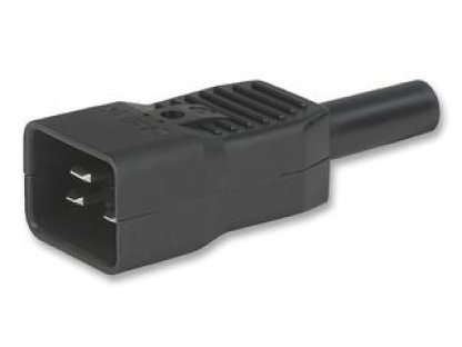 OEM konektor napájecí 230V C20, M, černý (cs220m16)