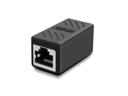 OEM W-Star Spojka RJ45 STP CPSTPBK CAT6 přímá, stíněná, černá (CPSTPBK)