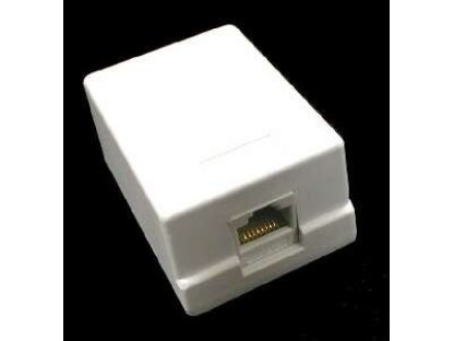 OEM zásuvka na omítku 1xRJ45 UTP Cat5e white