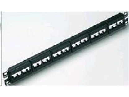 PANDUIT modul.patch panel 24port, 1U, s plast. rámečky