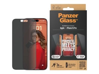 PanzerGlass Privacy Apple iPhone 15 Pro s instalačním rámečkem