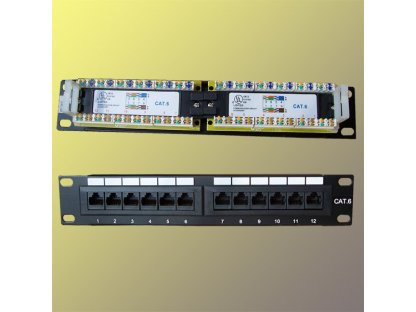Patch panel 10“ UTP cat6, 12portu