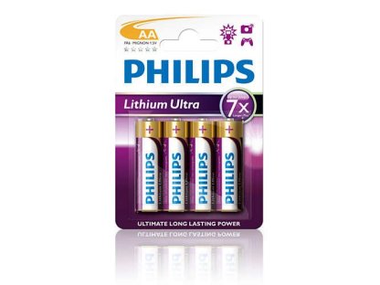 PHILIPS baterie AA Ultra lithium - 4ks (FR6LB4A/10)