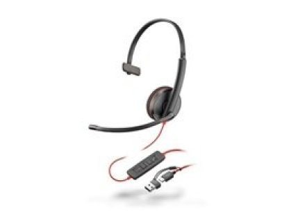POLY Blackwire 3210 USB-C/A adaptér, mono (8X214AA)