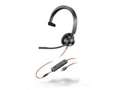 POLY Blackwire 3315 náhlavní souprava, 3.5 mm jack + USB-C/A adaptér, mono (8X217AA)