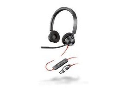 POLY Blackwire 3320 MS Teams náhlavní souprava, USB-C/A adaptér, stereo (8X220AA)