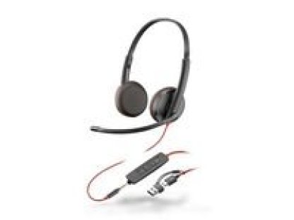 POLY Blackwire 3325 MS Teams náhlavní souprava, 3.5 mm jack + USB-C/A adaptér, stereo (8X222AA)
