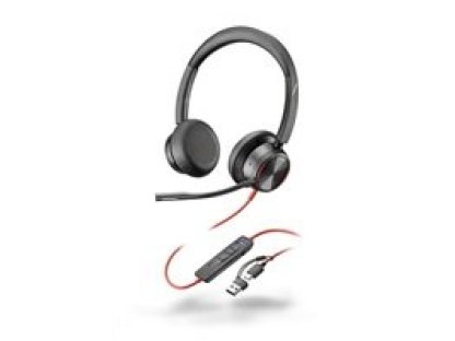 POLY Blackwire 8225 MS Teams náhlavní souprava, USB-C/A adaptér, stereo (8X225AA)