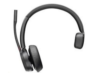 POLY Voyager 4310 MS Teams bezdrátová náhlavní souprava, BT700 USB-C adaptér, mono, nabíjecí stojánek (77Y97AA)