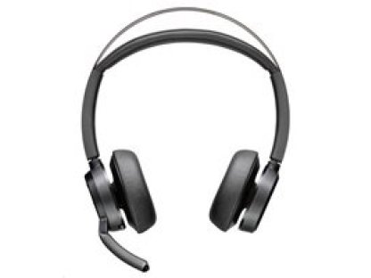 POLY Voyager Focus 2 bezdrátová náhlavní souprava, BT700 USB-C adaptér, stereo, nabíjecí stojánek (77Y89AA)