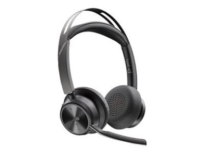 POLY Voyager Focus 2 Microsoft Teams Certified USB-C-C Headset +USB-C/A Adapter + Charging Stand (9T9J6AA#AC3)