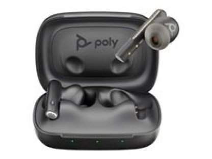 POLY Voyager Free 60 MS Teams bluetooth headset, BT700 USB-C adaptér, nabíjecí pouzdro, černá (7Y8L8AA)
