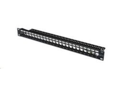 Premium Patch panel 24 port neosazený (pro keystony), černý