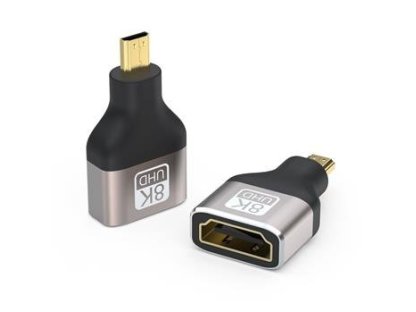 PremiumCord 8K Adaptér HDMI Typ A samice - micro HDMI Typ D samec, kovová, pozlacená