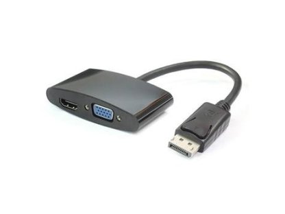 PREMIUMCORD adaptér DisplayPort-HDMI+VGA, M/F+F (kportad15)