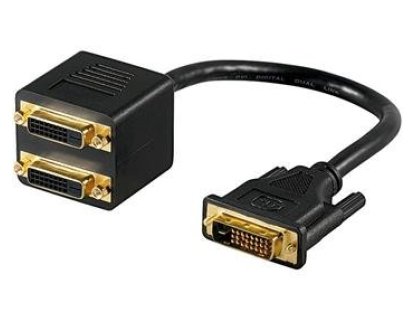 PREMIUMCORD adaptér DVI-2xDVI, M/2xF (kpdva-5)