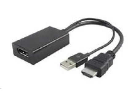 PREMIUMCORD adaptér HDMI-DisplayPort, M/F, s napájením (kportad09)