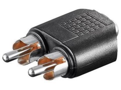 PREMIUMCORD adaptér Jack-2xCINCH, F/2xM (kjr-49)