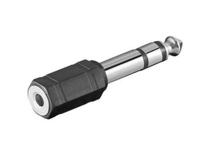 PREMIUMCORD adaptér Jack 6.3-Jack 3.5, M/F (kjr-25)