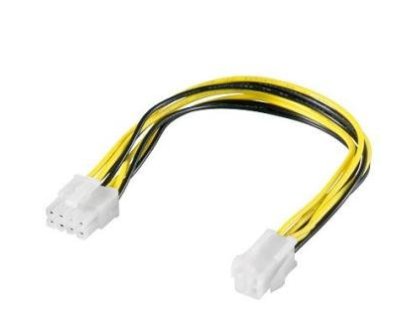 PREMIUMCORD adaptér napájecí, 8pin-4pin, M/F, 0,24m (kn-16)