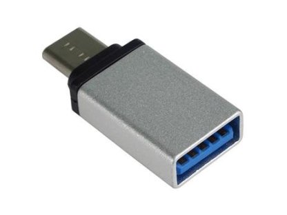 PREMIUMCORD adaptér USB 3.1, C-A, M/F, stříbrný, OTG (kur31-05)