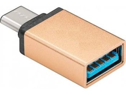 PREMIUMCORD adaptér USB 3.1, C-A, M/F, zlatý, OTG (kur31-07)