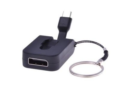 PREMIUMCORD adaptér USB 3.1-DisplayPort, M/F, zasunovací kabel, kroužek na klíče (ku31dp05)