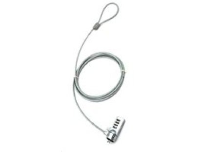 PREMIUMCORD Bezpecnostní zámek na NTB 1,8m Kensington Lock (4 místný kód, ocelové lanko)