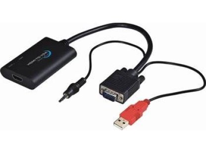 PREMIUMCORD elektronický konvertor HDMI-VGA+Jack, F/M+M (khcon-07)