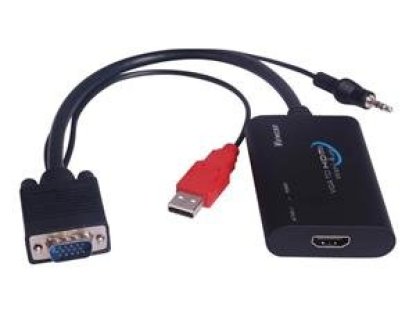 PREMIUMCORD elektronický konvertor VGA+Jack-HDMI, M+M/F (khcon-04)