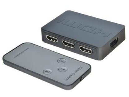 PREMIUMCORD HDMI switch 3:1 plastový s dálkovým ovladacem (khswit31c)