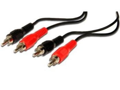 PREMIUMCORD kabel 2xCINCH-2xCINCH, 2xM/2xM, propojovací, 10m, černý (kjackcmm2-10)