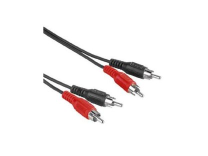 PREMIUMCORD kabel 2xCINCH-2xCINCH, 2xM/2xM, propojovací, 2m, černý (kjackcmm2-2)