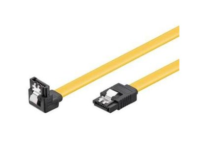 PREMIUMCORD kabel datový SATA 3.0, SATA-SATA pravoúhlý, 0,2m, zámeček (kfsa-15-02)