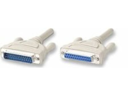 PREMIUMCORD kabel DB25-DB25, M/F, prodlužovací, 3m, šedý (kdmf3)