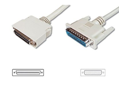 PREMIUMCORD kabel DB25-LPT, M/M, propojovací, 1,8m, šedý (kc2-25)