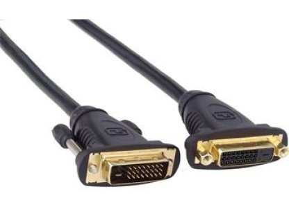 PREMIUMCORD kabel DVI-DVI, M/F, prodlužovací, 10m, černý (kpdvimf10)