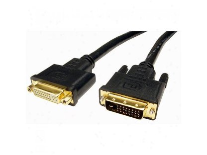 PREMIUMCORD kabel DVI-DVI, M/F, prodlužovací, 2m, černý (kpdvimf2)