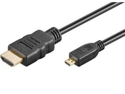 PREMIUMCORD kabel HDMI-HDMI micro D, M/M, propojovací, 1m, černý (kphdmad1)